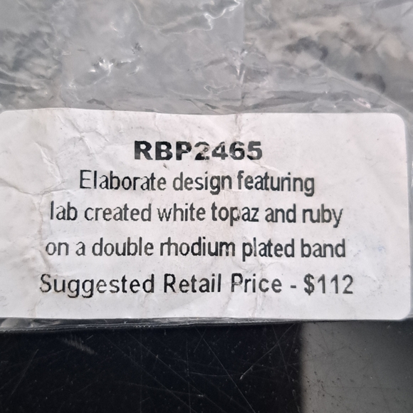 NEW RUBY RING BOMB RING SIZE 8 - Picture 5 of 5